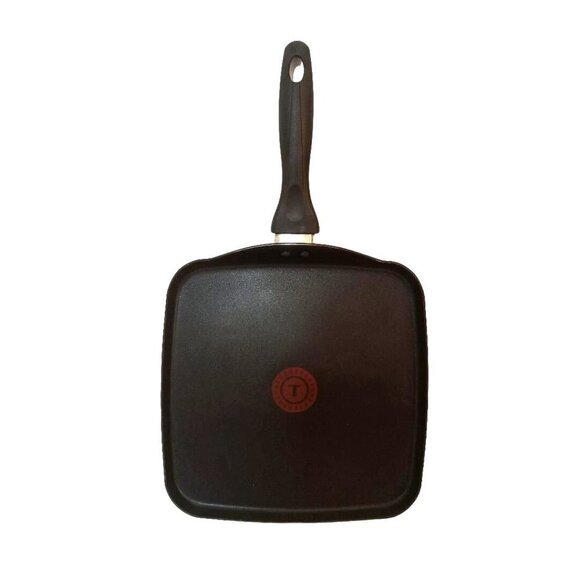 T-FAL Square Griddle Black 10.5 In Non Stick Heat Mastery Easy Care Long Handle - Picture 1 of 5